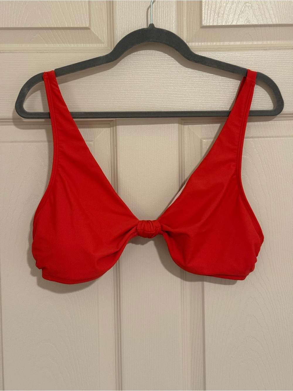 Cupshe Red Knot-Front Bikini Top - Women's Swim